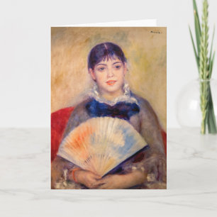 Tarjeta Pierre-Auguste Renoir - Muchacha con un abanico