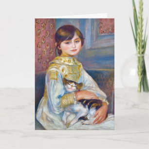 Tarjeta Pierre-Auguste Renoir - Niño con gato