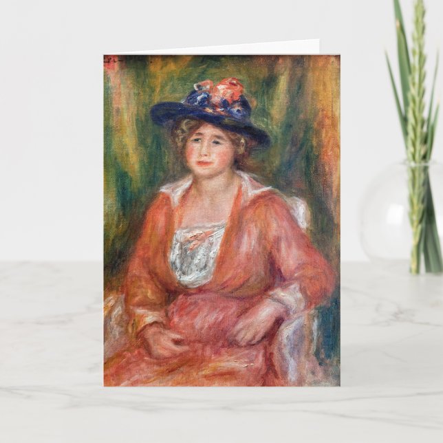 Tarjeta Pierre-Auguste Renoir - Retrato de mujer sentada (Anverso)