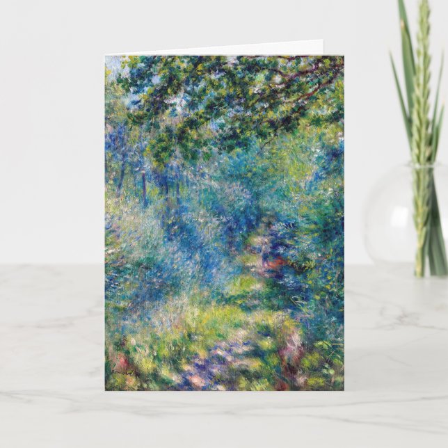 Tarjeta Pierre-Auguste Renoir - Sendero por el bosque (Anverso)