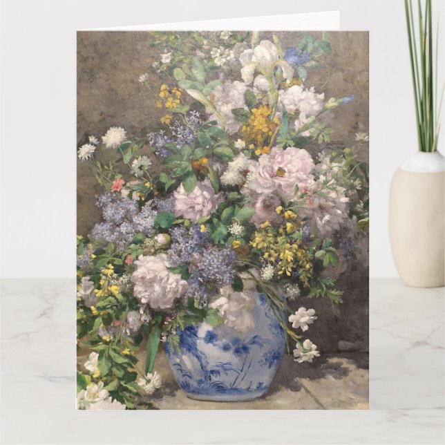 Tarjeta Pierre-Auguste Renoir Spring Bouquet (Anverso)