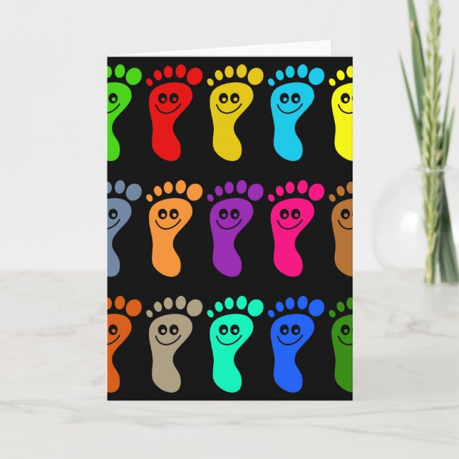 Tarjeta Pies coloridos (Anverso)