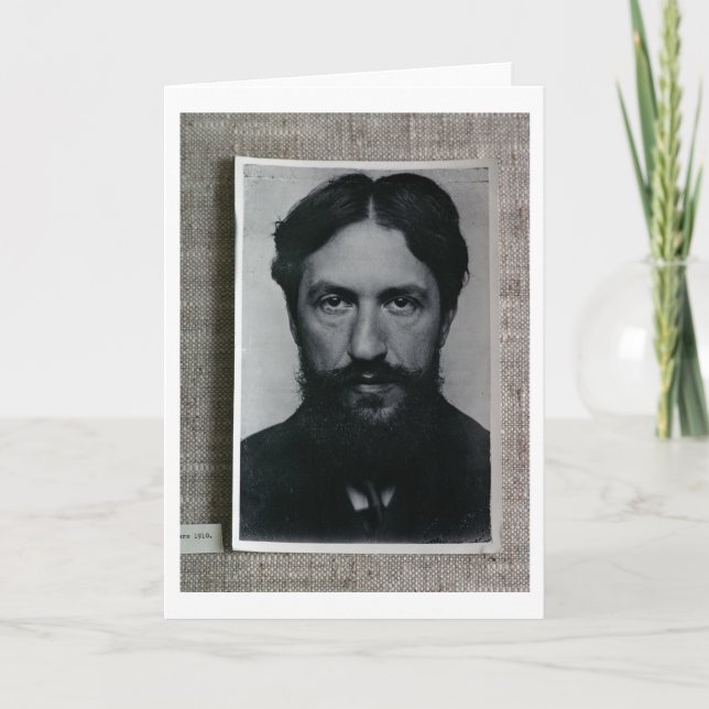 Tarjeta Piet Mondrian (1872-1944), c.1910 (foto de b/w) (Anverso)