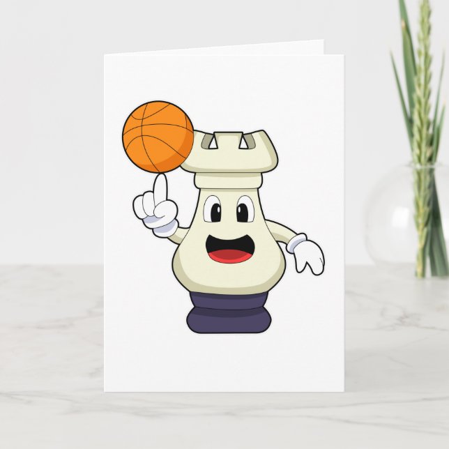 Tarjeta Pieza de ajedrez arroba en baloncesto deportivo (Anverso)