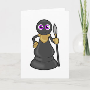 Tarjeta Pieza de ajedrez Peón en ajedrez con lanza