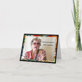 Tarjeta Pieza de consejo humorística