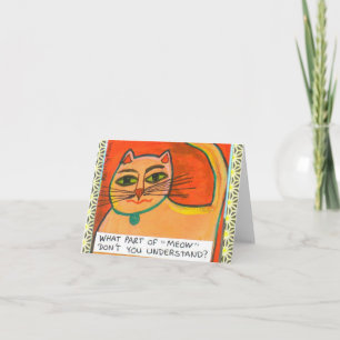 TARJETA PIEZA DE NOTECARD-WHAT DE MAULLIDO USTED NO