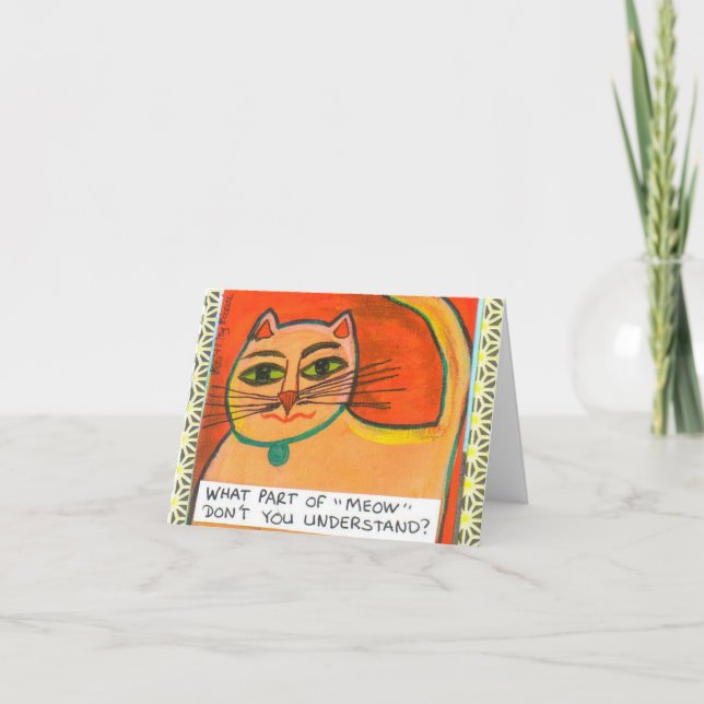 TARJETA PIEZA DE NOTECARD-WHAT DE MAULLIDO USTED NO (Anverso)