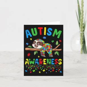 Tarjeta Pieza de rompecabezas del rompecabezas del autismo