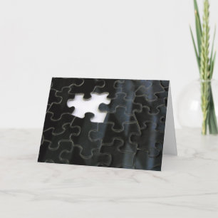 Tarjeta Pieza de rompecabezas única faltante Fotografía mo