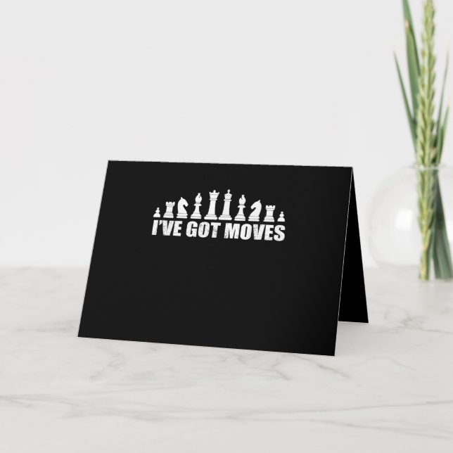 Tarjeta Piezas de ajedrez Tengo movimientos Fans Amantes C (Anverso)