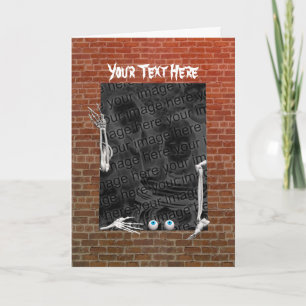 Tarjeta Piezas de esqueleto de Halloween (fotograma) Tall