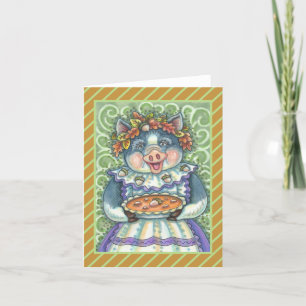 Tarjeta PIG & ACORN PIE, GRACIAS HECHAS CON LOVE Blank