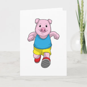 Tarjeta Pig como corredora en ejecución