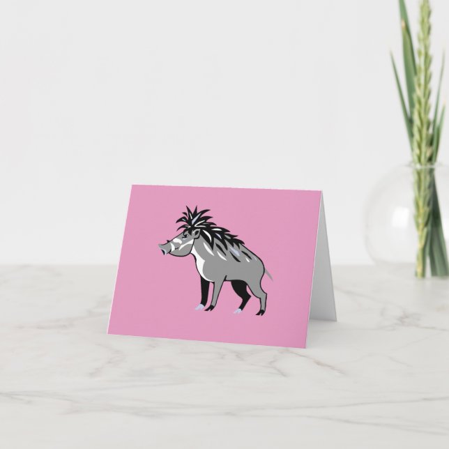 Tarjeta PIG de la guerra rosada de la cruz - Vida silvestr (Anverso)