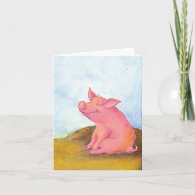 Tarjeta Piggy Pinkles / Notecards (Anverso)
