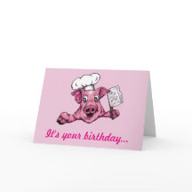 Piggy the Hamicidal Maniac Funny Pig Birday