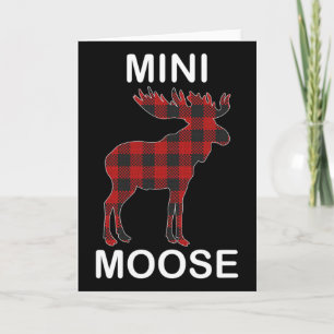 Tarjeta Pijama a cuadros rojos Mini Moose Buffalo para fam