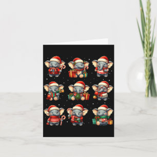 Tarjeta Pijama de hombre divertido de Navidad de elefante 