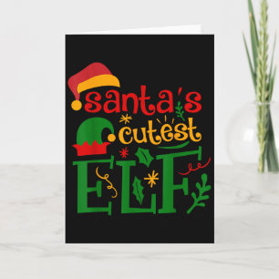 Tarjeta Pijama De Niño Bebé Elfo Más Lindo De Santa Navida
