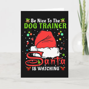 Tarjeta Pijama de Santa de Navidad Sé Amable Con El Entren