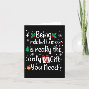 Tarjeta Pijama divertido de Navidad para familia relaciona