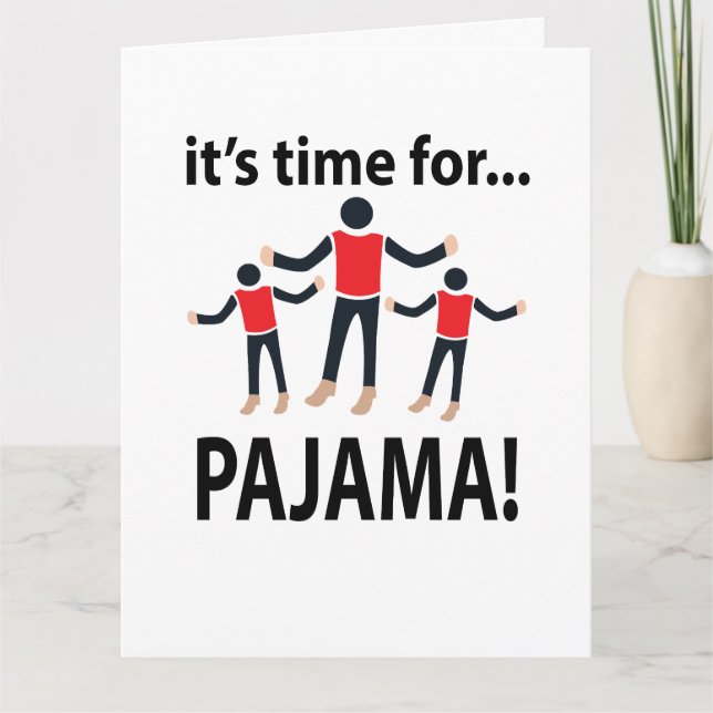 Tarjeta Pijama Es Hora de Pijama (Anverso)
