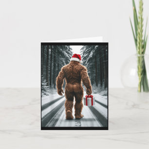 Tarjeta Pijama Navideño de Familia Bigfoot Cree S