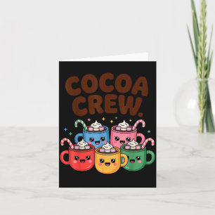 Tarjeta Pijamas a juego de chocolate caliente tripulación 
