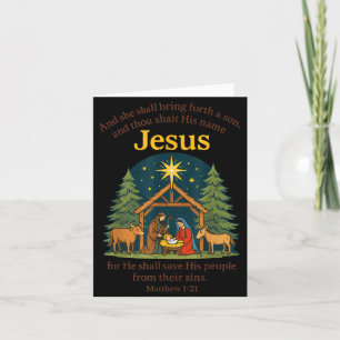 Tarjeta Pijamas de Navidad cristianos Natividad de Jesús B
