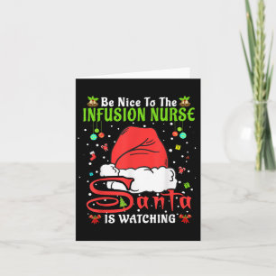 Tarjeta Pijamas de Santa Navidad Sé Amable Con La Enfermer