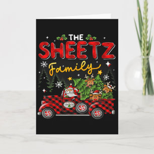 Tarjeta Pijamas Navideñas A Juego De La Familia Sheetz En 