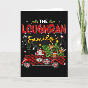 Tarjeta Pijamas Navideñas A Juego Para La Familia Loughran