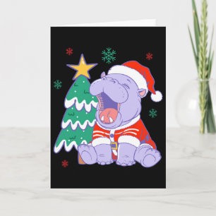 Tarjeta Pijamas Navideños Moo Deng Árbol de Navidad Niña M