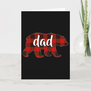 Tarjeta Pijamas rojas de cuadros para papá y familia