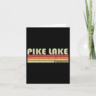 Tarjeta Pike Lake Wisconsin Graciosa Pesca Camping Summer 
