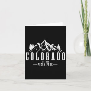 Tarjeta Pikes Peak Colorado Est. Montañas Vintage Us. 1806