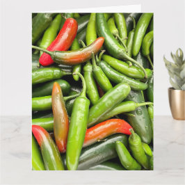 Tarjeta Pila De Pescadores Verdes En Picante