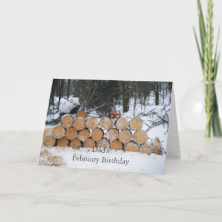 Tarjeta Pila de registros de corte en nieve