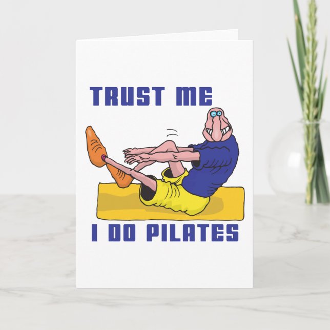 Tarjeta Pilates divertido (Anverso)