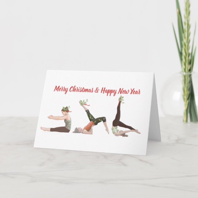 Tarjeta Pilates Feliz Navidad y Feliz Año Nuevo (Anverso)