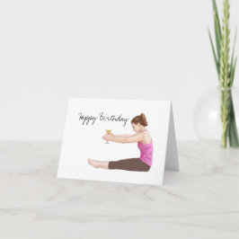 Tarjeta Pilates Happy Birday Card con cóctel