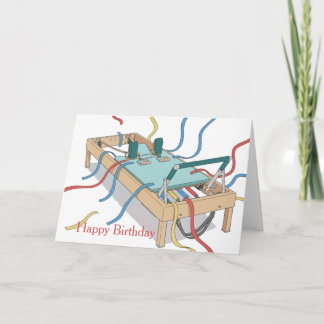 Tarjeta Pilates Reformer Streamer Birthday