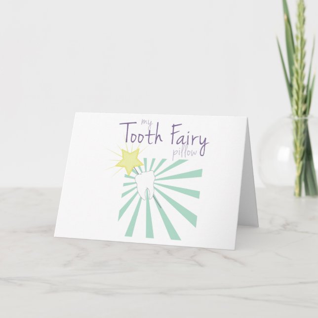 Tarjeta Pillow de hadas dental (Anverso)