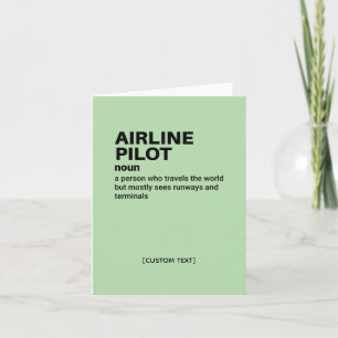 Tarjeta piloto de aerolíneas - Divertida definició