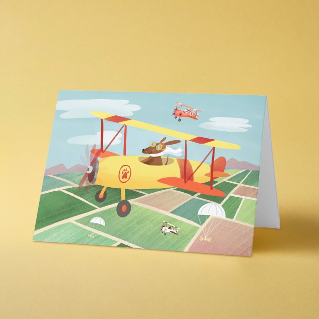 Tarjeta Piloto de avión perro día del padre (Subido por el creador)