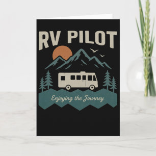 Tarjeta Piloto de Rv Camping Retro Motorhome Viaje Vacacio