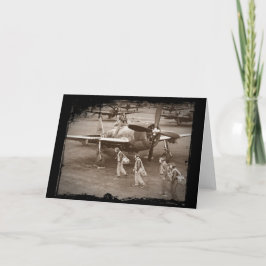 Tarjeta Pilotos de caza que entrenan en los rayos P-47