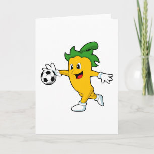 Tarjeta Pimienta Vegana como futbolista con fútbol.PNG