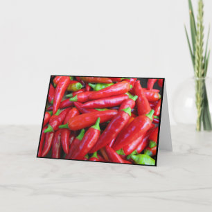 Tarjeta Pimientas del chile picante